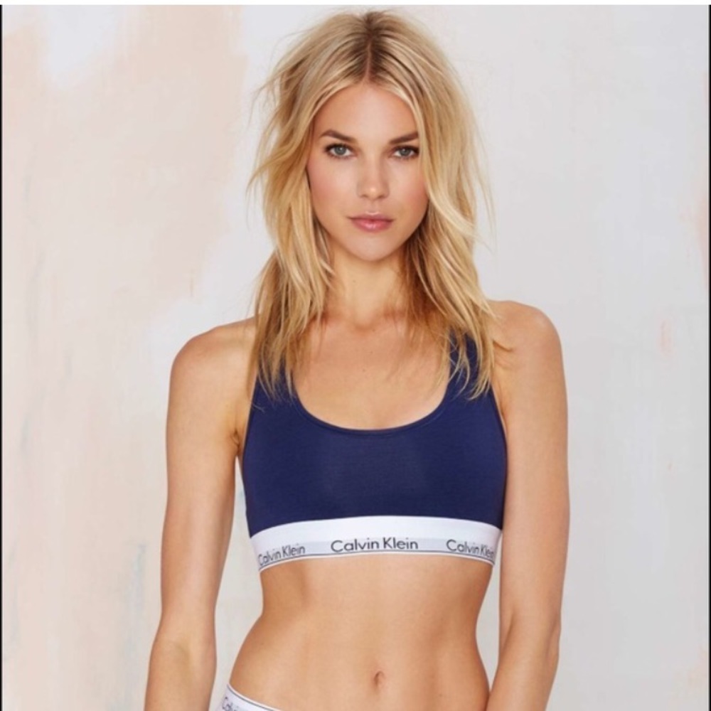 Calvin Klein Modern Cotton Sports Bra (Navy)🌊